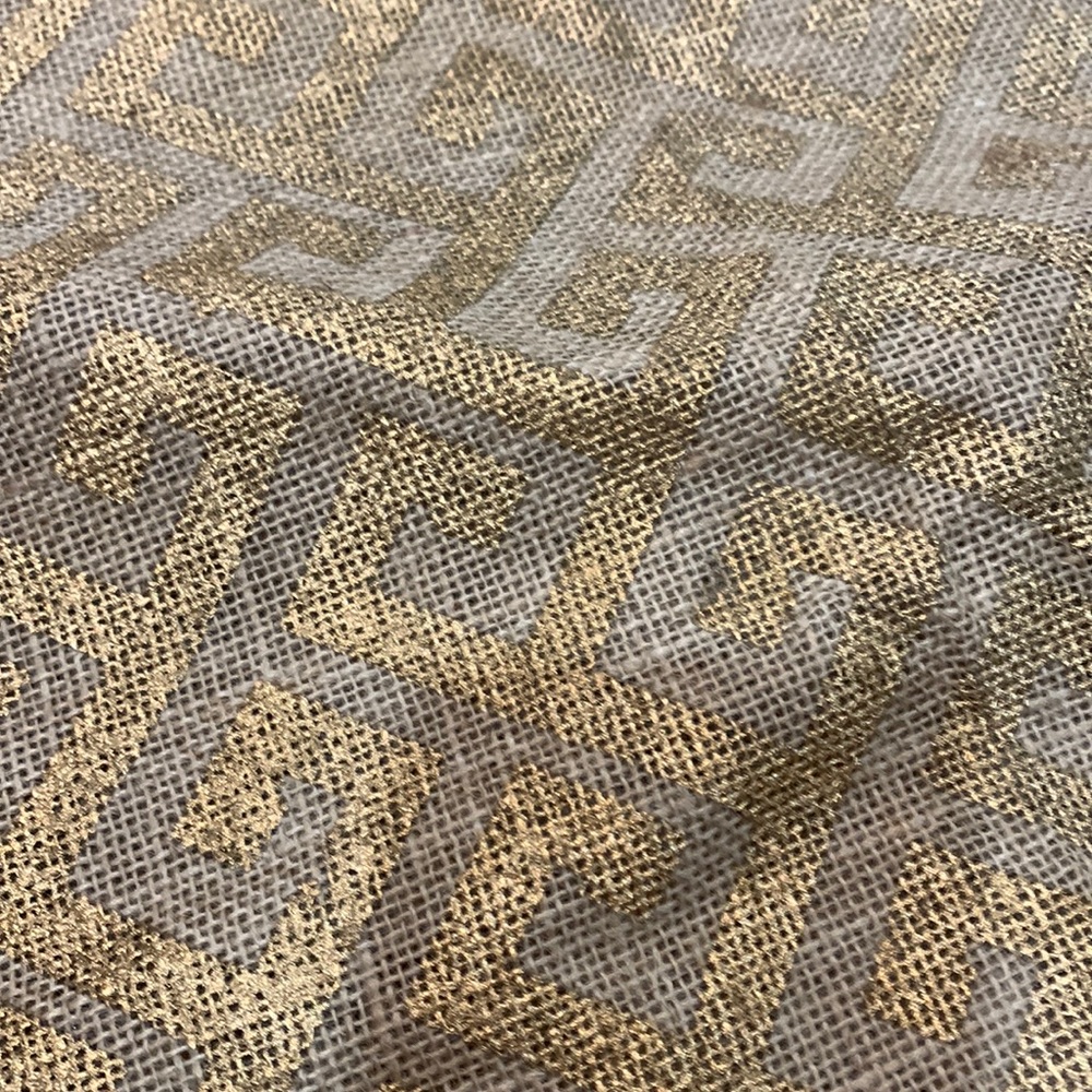 48x36 Gold Geometric Design Burlap
